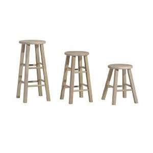  Round Top Backless Bar Stool Parawood  : Home & Kitchen
