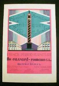   1920s   30s ART DECO Cassard Romano French Period Furniture Flier AD