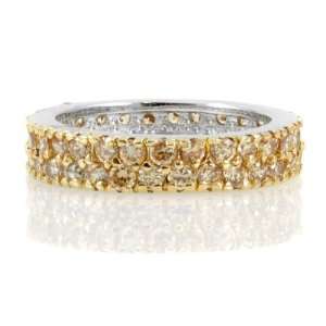  Deltas Two Tone Eternity Ring Emitations Jewelry