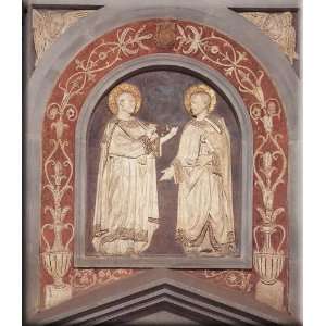 St Cosmas and St Damian 26x30 Streched Canvas Art by Donatello  