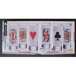  Card Party 6 Shot Glasses   Card Party Shooters   2 Oz 