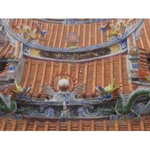  China, Fujian Province, Chongwu, Roof Top of Traditional 