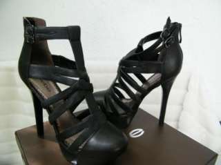 BEBE SHOES PLATFORMS heels pumps black Lisette 181680  