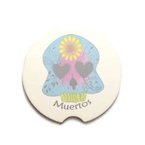   , Day of the Dead Kar Koaster, Absorbent Ceramic Coaster for your Car
