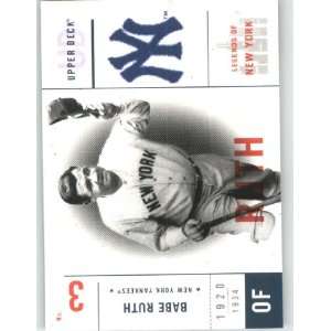  2001 Upper Deck Legends of NY #94 Babe Ruth   New York 