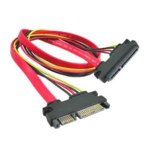  SATA 22 pin Male to Female 20 inch Power and Data 