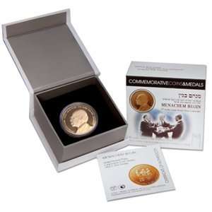  2010 Israel Menachem Begin Proof 1/2 oz Gold Coin w/Box 