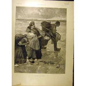   1903 Painting Retour De Peche Sea Bartels Beach French: Home & Kitchen
