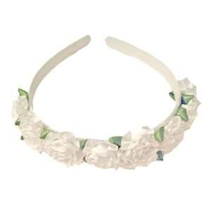  Flower Headband White Rose Accessory Girls Costume Dress 