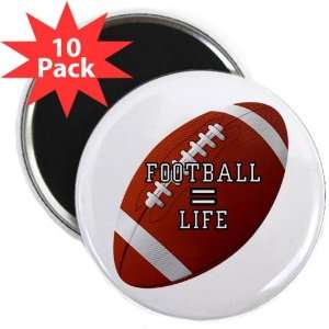  2.25 Magnet (10 Pack) Football Equals Life: Everything 
