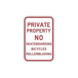   No Skateboarding Bicycles Rollerblading   12x18: Home Improvement