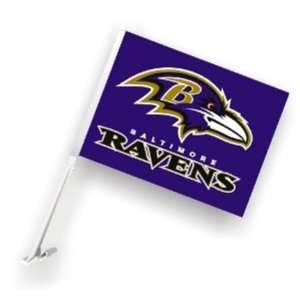  Baltimore Ravens Car Flag W/Wall Brackett Set Of 2 