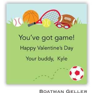  Boatman Geller Valentines Day Gift Stickers   Sports Red 