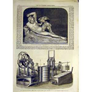   1862 Prometheus Marble Statue Croft Ice Making Machine