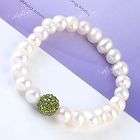 freshwater pearls jewelry set fw pearl crystal bracelet  