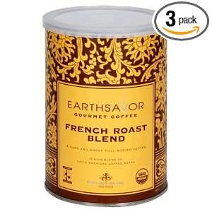 EarthSavor Gourmet Coffee, French Roast Blend, 10 Ounce Cans (Pack of 