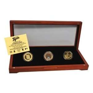   TIGERS 24kt Gold and Infield Dirt 3 Coin Set