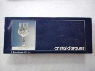 Cristal Darques Longchamp Crystal Wine Goblets 17.5cl 6 1/4 oz 