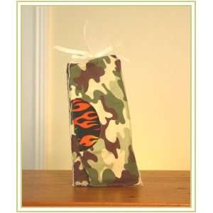    Baby Bib & Burp Cloth Gift Set  Trendy Green Camouflage Baby
