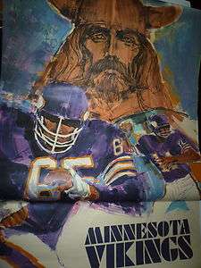 Vintage NFL Minnesota Vikings Football 1960s Poster  