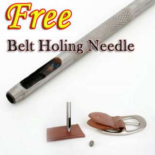   Rhinestone Studded Pin Buckle Belt Waistband +Holing Needle Free