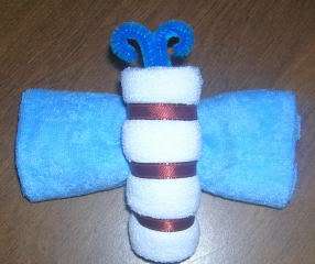 MINI~ WASHCLOTH BUTTERFLY SHOWER FAVOR~GIFTS BY JAYDE  
