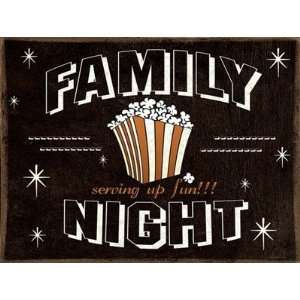   Family Night Finest LAMINATED Print Jo Moulton 16x12