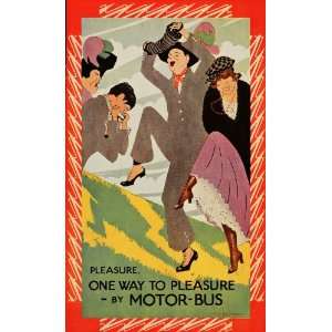  1933 London Motor Bus Dancer Music Nevinson Mini Poster 