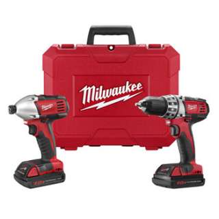 Milwaukee 18V Cordless M18 Lithium Ion 2 Tool Combo Kit with Case 2691 