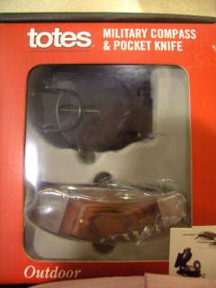MILITARY COMPASS & POCKET KNIFE~TOTES~NEW IN BOX~Retail $30.00  