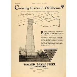  1928 Ad Walter Bates Steel Corp. River Crossing Towers 