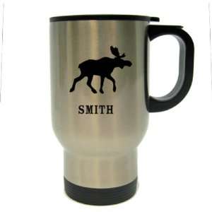  Moose Personalized Travel Mug: Home & Kitchen