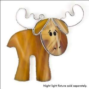  SW 187   MOOSE Stained Glass Night Light Cover   Night Light Fixture 