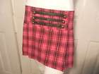   Black And Pink Plaid Pleated Skirt Size 2 XLarge From Hot Topic