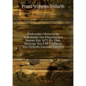   Von Ditfurth (German Edition) (9785874587475) Franz Wilhelm Ditfurth
