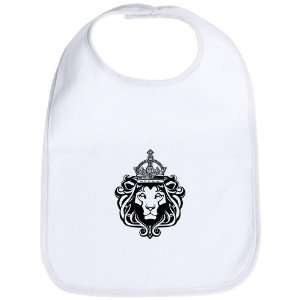  Baby Bib Cloud White Regal Crowned Lion 