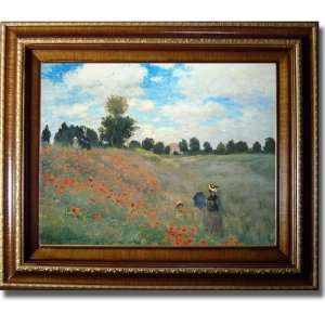    Poppyfields by Monet Framed Canvas Ready to Hang: Home & Kitchen