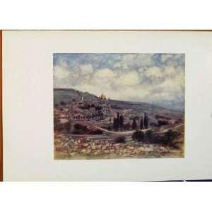 Mount Of Olives Holy Land World Pictures Antique Print  
