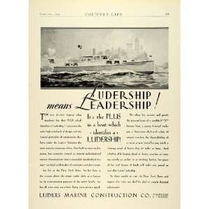   Yacht Ocean Liners Worden Wood   Original Print Ad