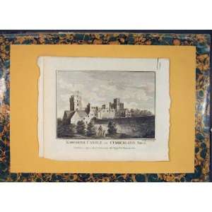   Naworth Castle Cumberland Plate 1 2 England Old Print: Home & Kitchen