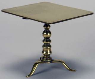 05826 Miniature Brass Tilt Top Tripod Table c. 1850  
