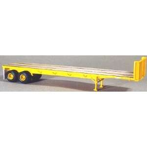   Construction Yellow Trail Mobile 40 Flatbed Trailer Kit: Toys & Games