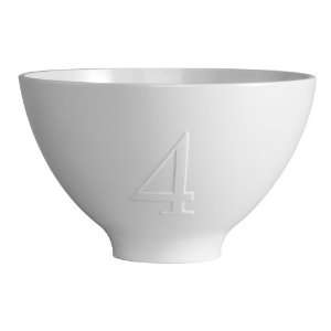  Zak Designs Numbered #4 White Bowl: Kitchen & Dining