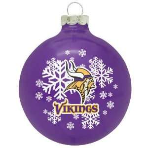 Minnesota Vikings Small Painted Round Christmas Tree Ornament:  