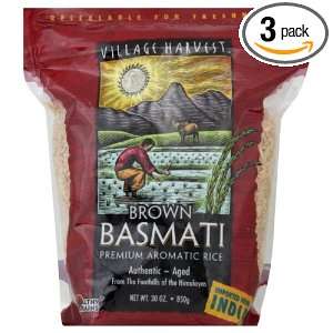 Village Harvest Natural Basmati Rice, 30 ounces (Pack of3)  