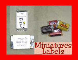 Medical Doctor Nurse Mini Miniature Candy Bar Wrappers  