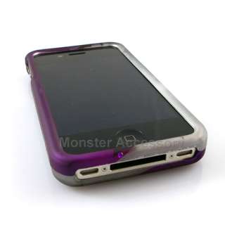 Purple Flowers Gem Bling Hard Case Cover For Apple iPhone 4S NEW 