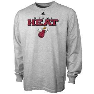  Adidas Miami Heat Ash True Long Sleeve T shirt Sports 