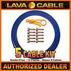Lava Cable Solder Free Pedalboard Kit Blue   10 Right Angle Plugs