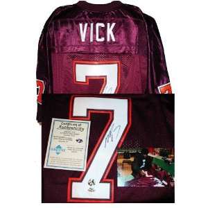  Michael Vick Virginia Tech Hokies Autographed Nike Jersey 